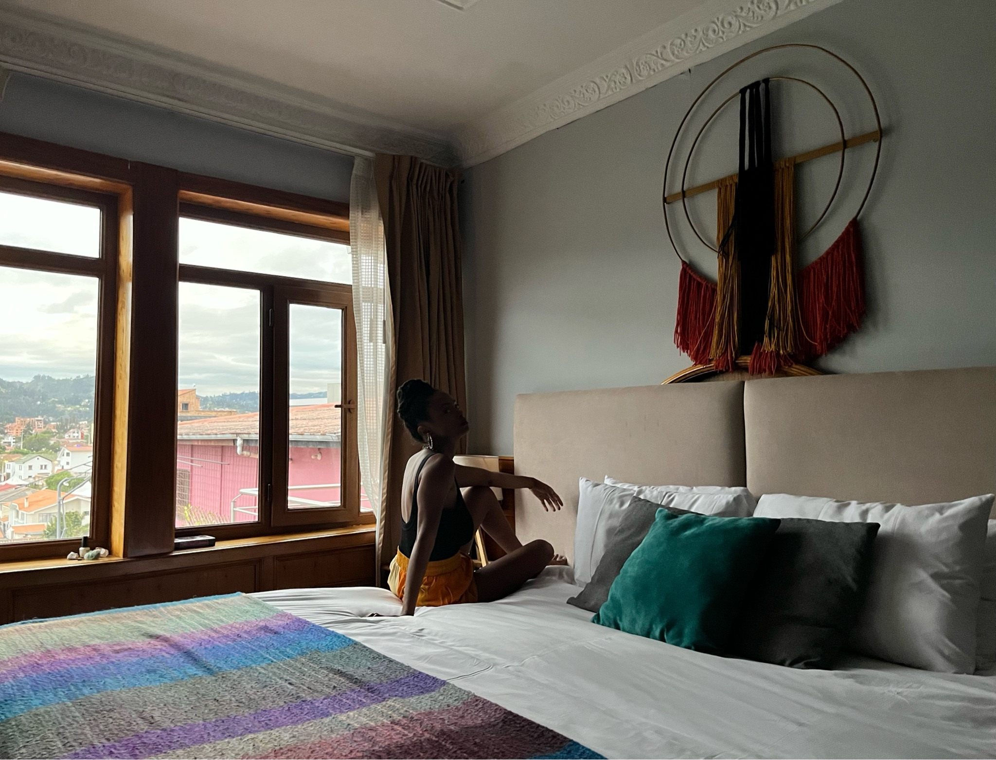 Layers. Jewel tones. Color & comfort.

An assortment of bedding inspired by a day of working from bed at the Selina hotel. 