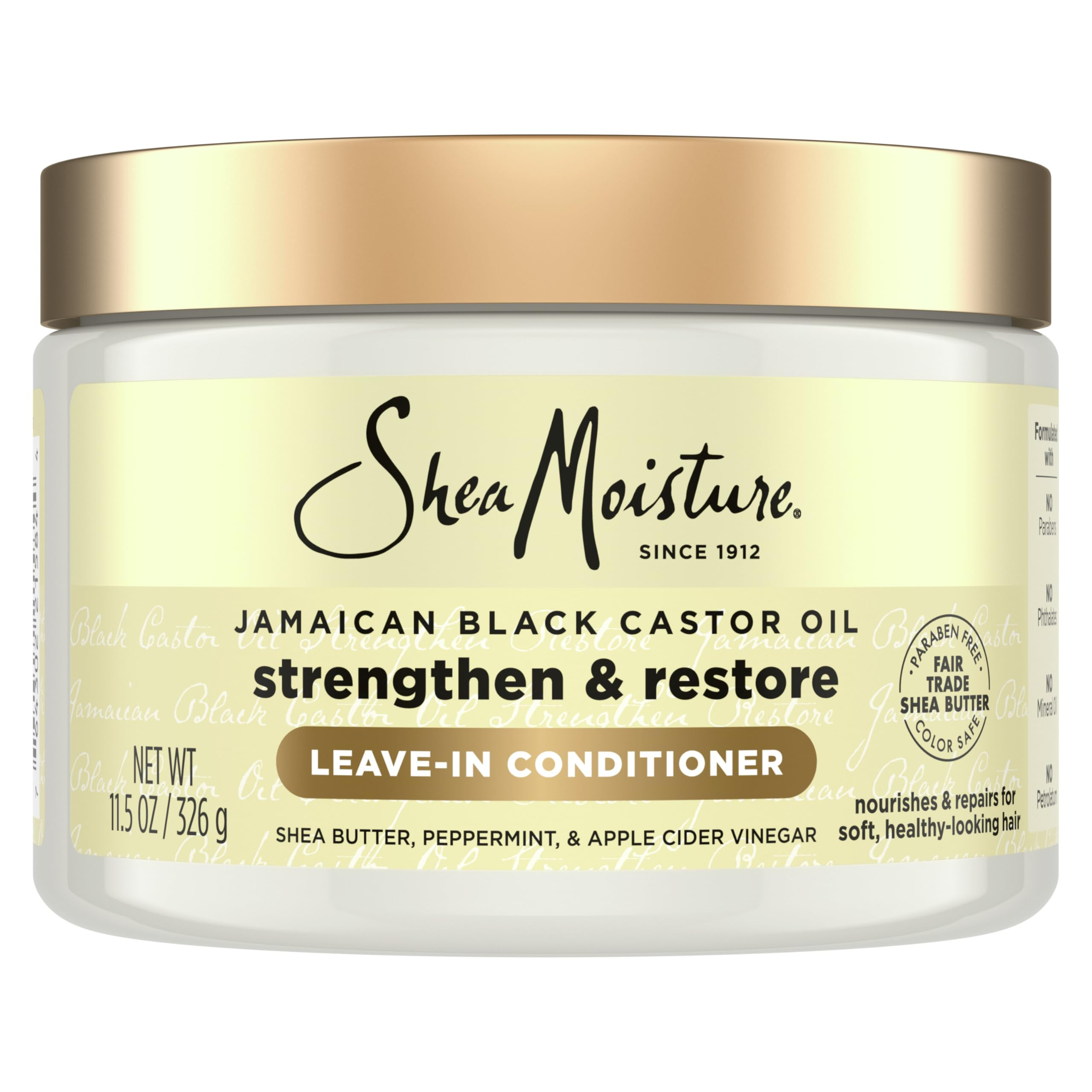 SheaMoisture 100% Pure Jamaican Black Castor Oil Leave In Conditioner For Damaged Hair and To Sof... | Amazon (US)