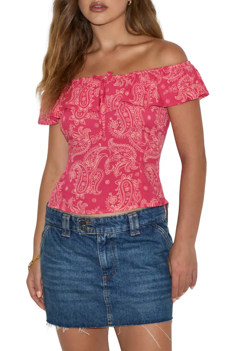 Yokai Paisley Off the Shoulder Top | Nordstrom