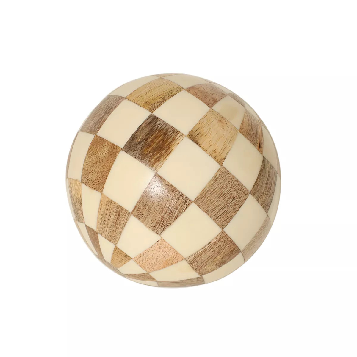 Checkered Wood Orb Table Decor | Kohl's