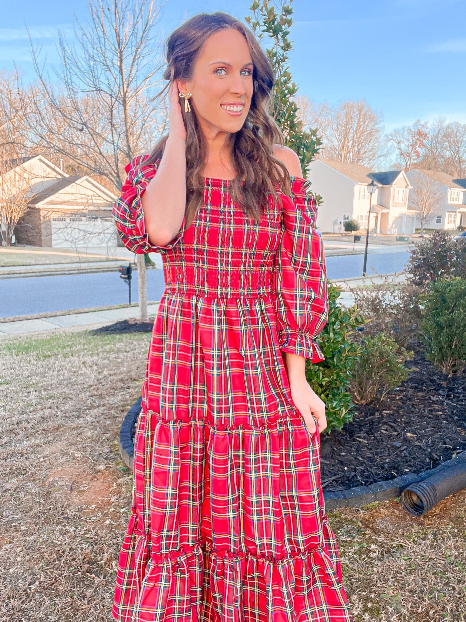 The perfect holiday dress! ❤️🤍🎄

Comes in sizes XS-2X - wearing size small but could have sized down. Meant to wear on the shoulder but can easily wear it off ❤️

Follow _everyday_ash_ on Instagram to get this direct link ! I’m unable to link it here but I will attach similar ❤️

Red plaid dress , smocked dress, Christmas party, gift for her, gift guide, holiday dress, Christmas outfit , Christmas dress , red dress, Amazon fashion, red maxi dress 

#LTKHoliday #LTKstyletip #LTKGiftGuide