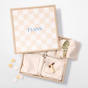 3-in-1 Raffia Chess, Checkers and Dominoes Game Set | Mark and Graham