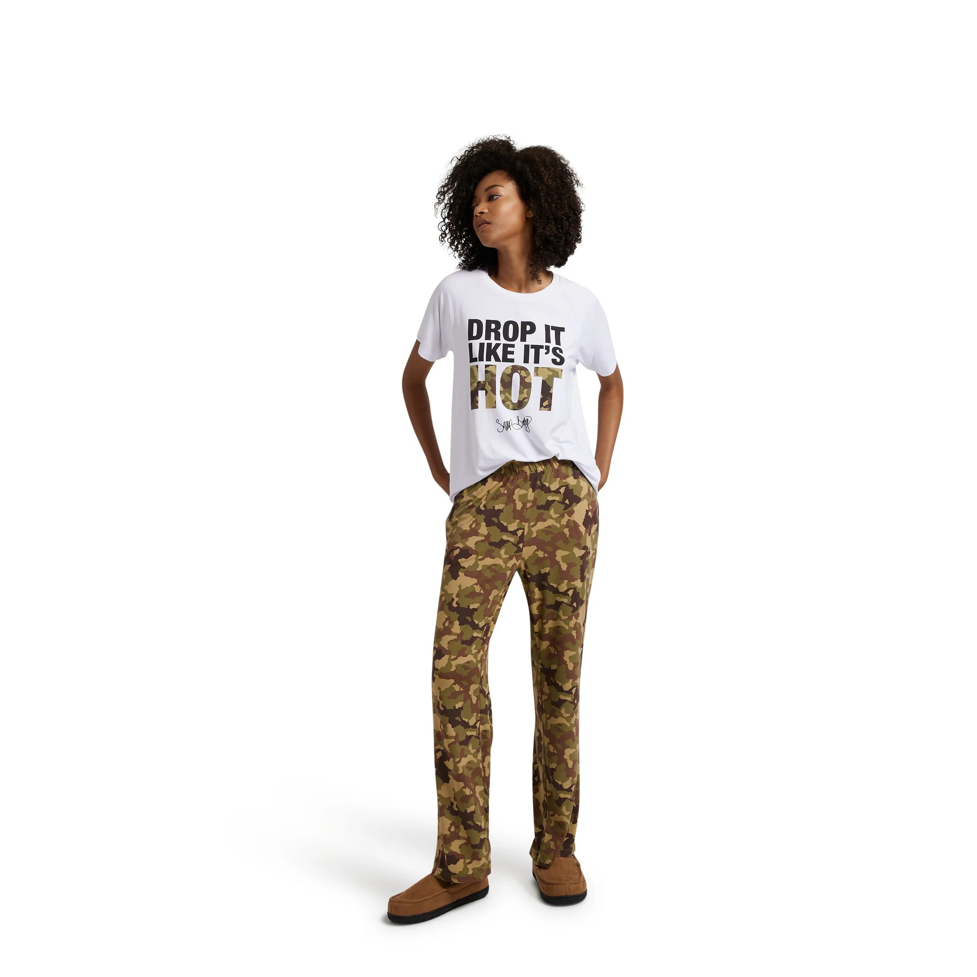 Dogg Supply by Snoop Dogg Women's Short Sleeve and Sleep Pant Pajama Set, 2-Piece, Sizes S-3X - W... | Walmart (US)
