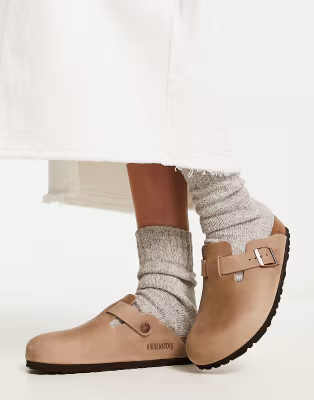 Birkenstock Boston clogs in tobacco brown leather | ASOS | ASOS (Global)