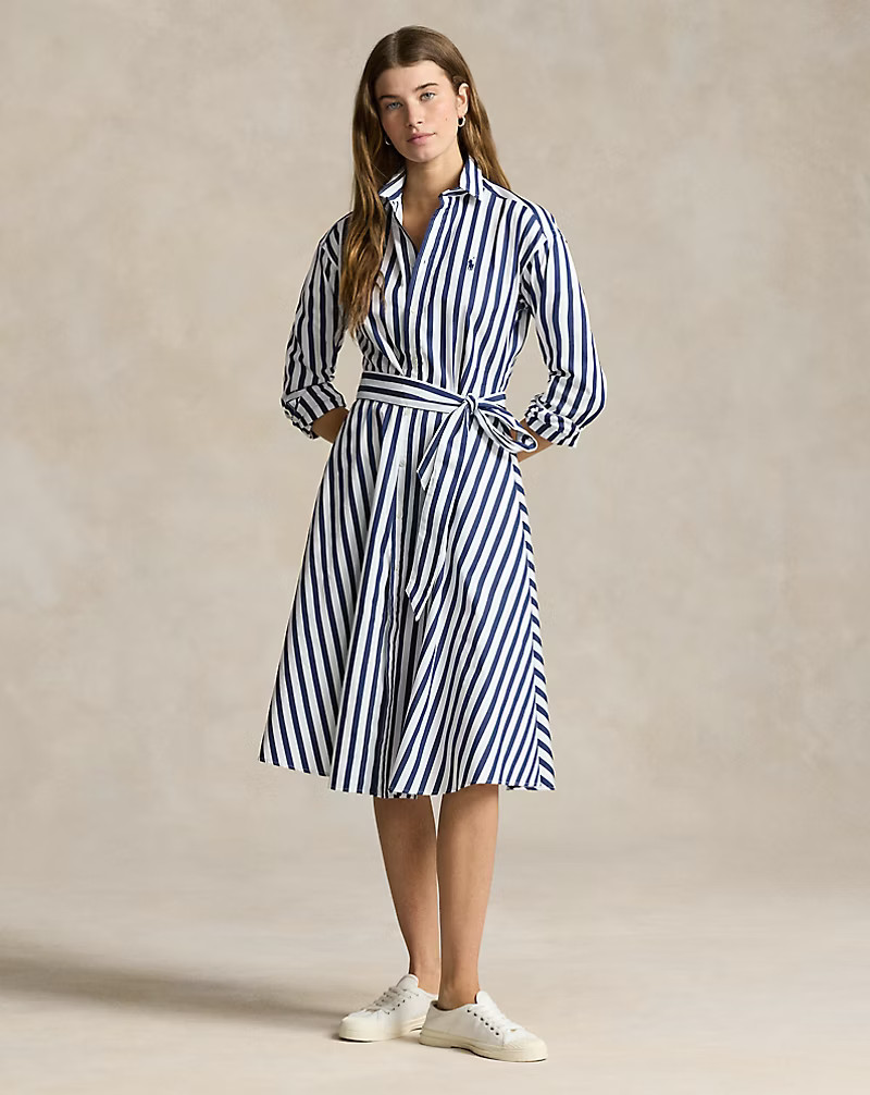 Belted Striped Cotton Shirtdress | Ralph Lauren (UK)