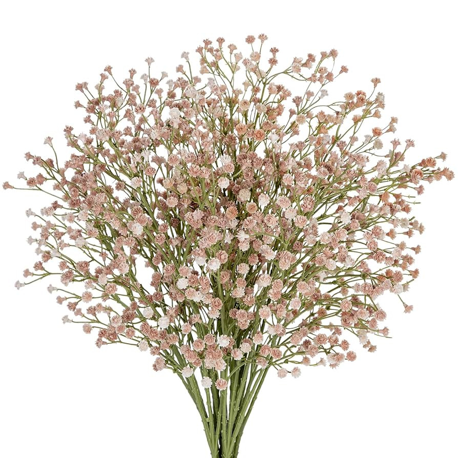 10 Pack Baby's Breath Artificial Flowers Bulk 3 Branches Faux Baby Breath Plastic Flowers Fake Gy... | Amazon (US)