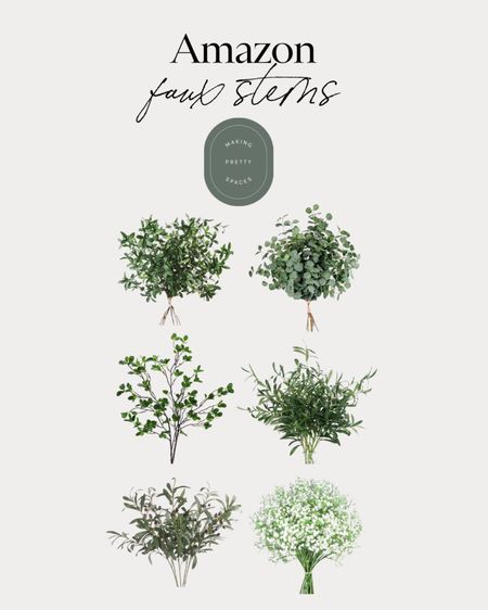 Shop this faux stems from Amazon!
Greenery, faux stems, eucalyptus, olive steam, baby’s breath

#LTKstyletip #LTKsalealert #LTKhome