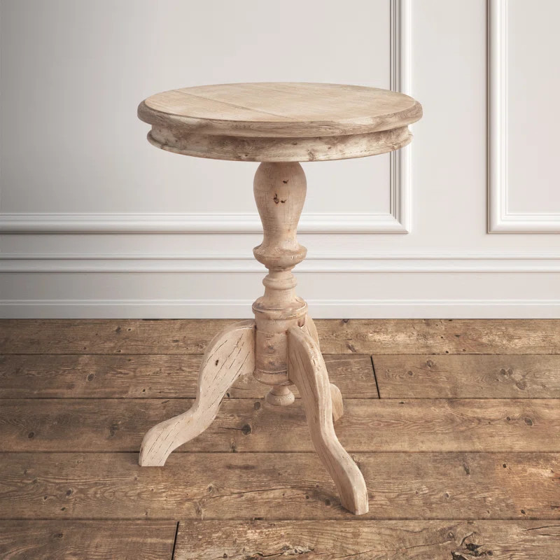 Corsair Solid Wood Pedestal End Table | Wayfair North America