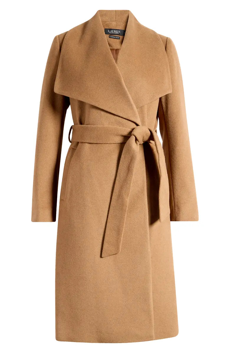 Lauren Ralph Lauren Longline Wool Blend Wrap Coat | Nordstrom | Nordstrom