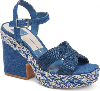Cale Woven Raffia Platform Sandal (Women) | Nordstrom