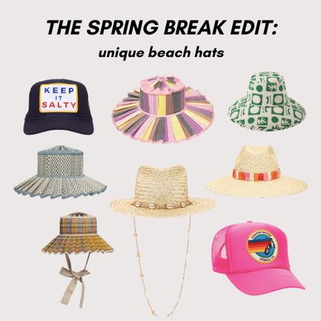 THE SPRING BREAK EDIT: unique beach hats !!!!! ☀️☀️☀️

#LTKsalealert #LTKSeasonal #LTKtravel