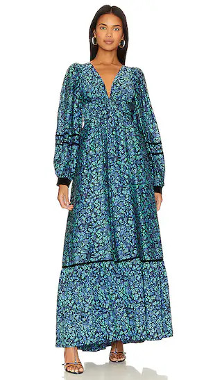 Lorain Dress in Turquoise Print | Revolve Clothing (Global)