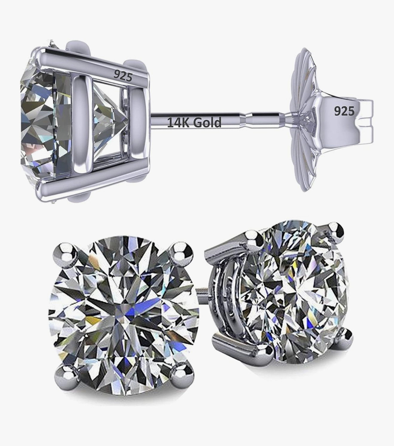 Amazon faux diamonds! I did the 2 carat and LOVE them!  

 #LTKGiftGuide #LTKFindsUnder50 #LTKWedding