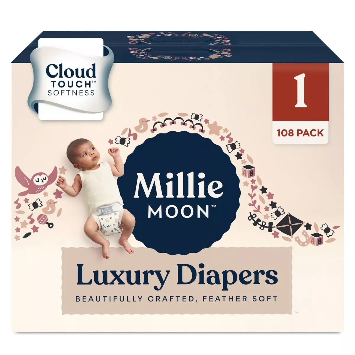 Millie Moon Luxury Disposable Diapers - (Select Size and Count) | Target