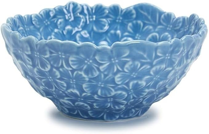 Two's Company Blue Hydrangea Porcelain Tidbit Bowl Set - Elegant 4.75"D Small Dipping/Serving Dis... | Amazon (US)