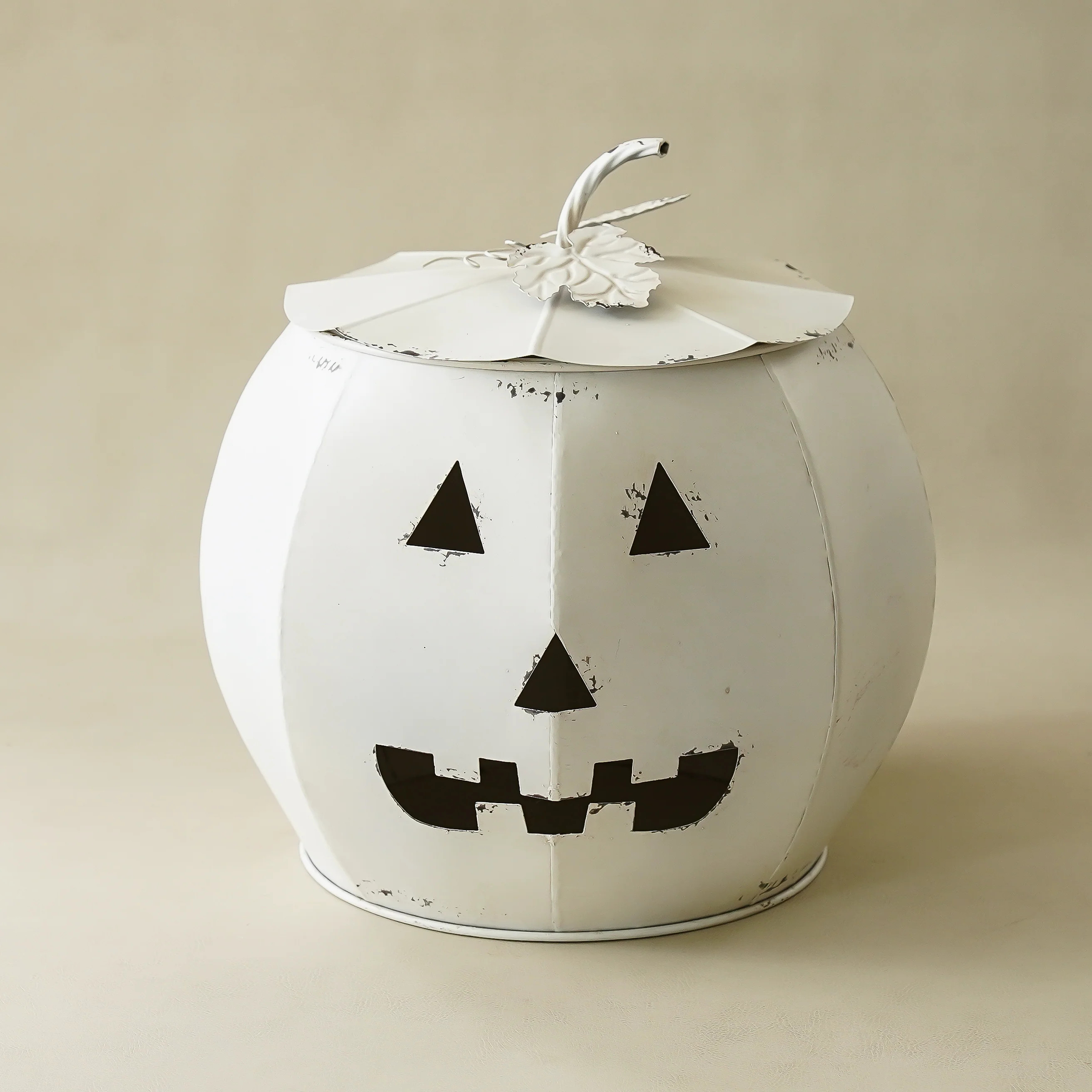 White Jack O' Lantern with Lid | MJHome