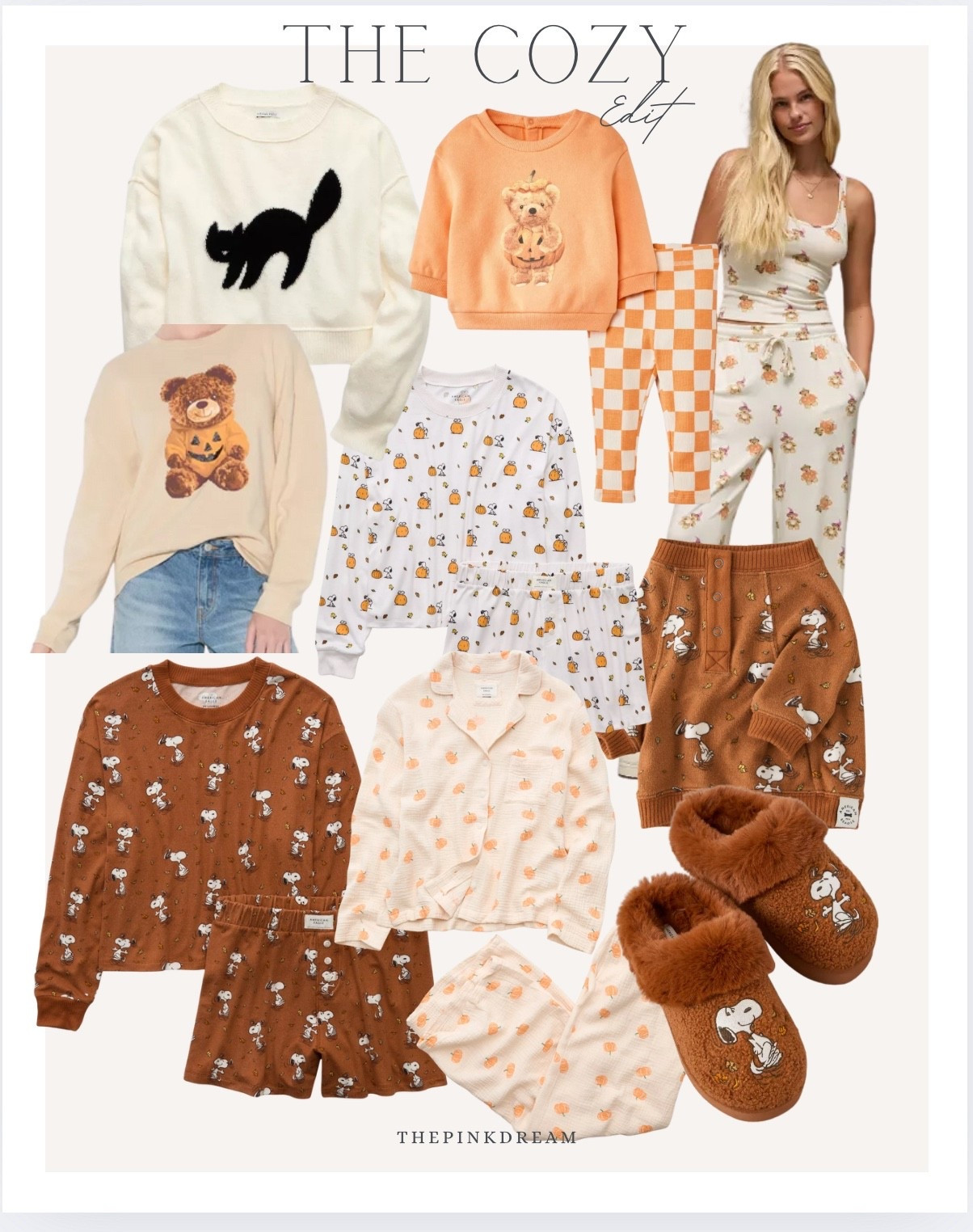 Fall pajamas, Halloween pajamas, teddy bear pajamas, cozy pjs, pajama set