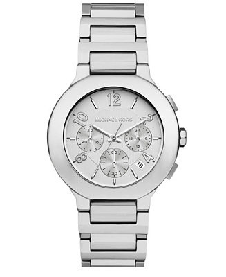 Michael Kors Women's Gramercy Chronograph Silver-Tone Stainless Steel Watch, 40mm - Macy's | Macy's