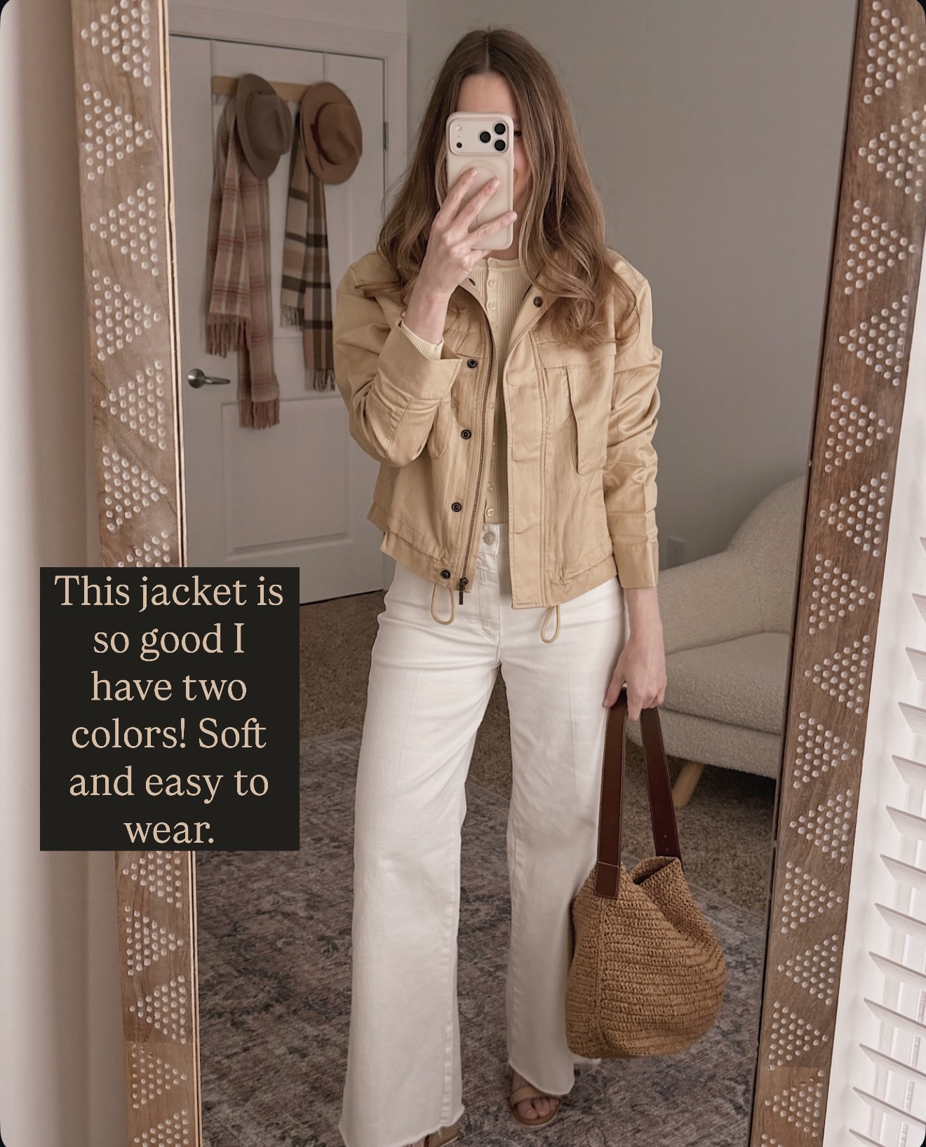 This jacket is one of those easy layers that pulls an outfit together. Lightweight, soft, and perfect for everyday spring outfits.

spring jacket outfit women, casual jacket outfit women, neutral spring outfit women, everyday chic outfit women, lightweight jacket women, casual layering outfit women, classic spring outfit women, effortless everyday style 

 

#LTKootd #LTKSeasonal #LTKOver40