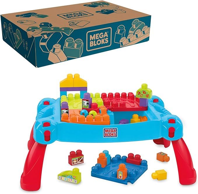 Mega Bloks First Builders Build 'n Learn Table [Amazon Exclusive] | Amazon (US)