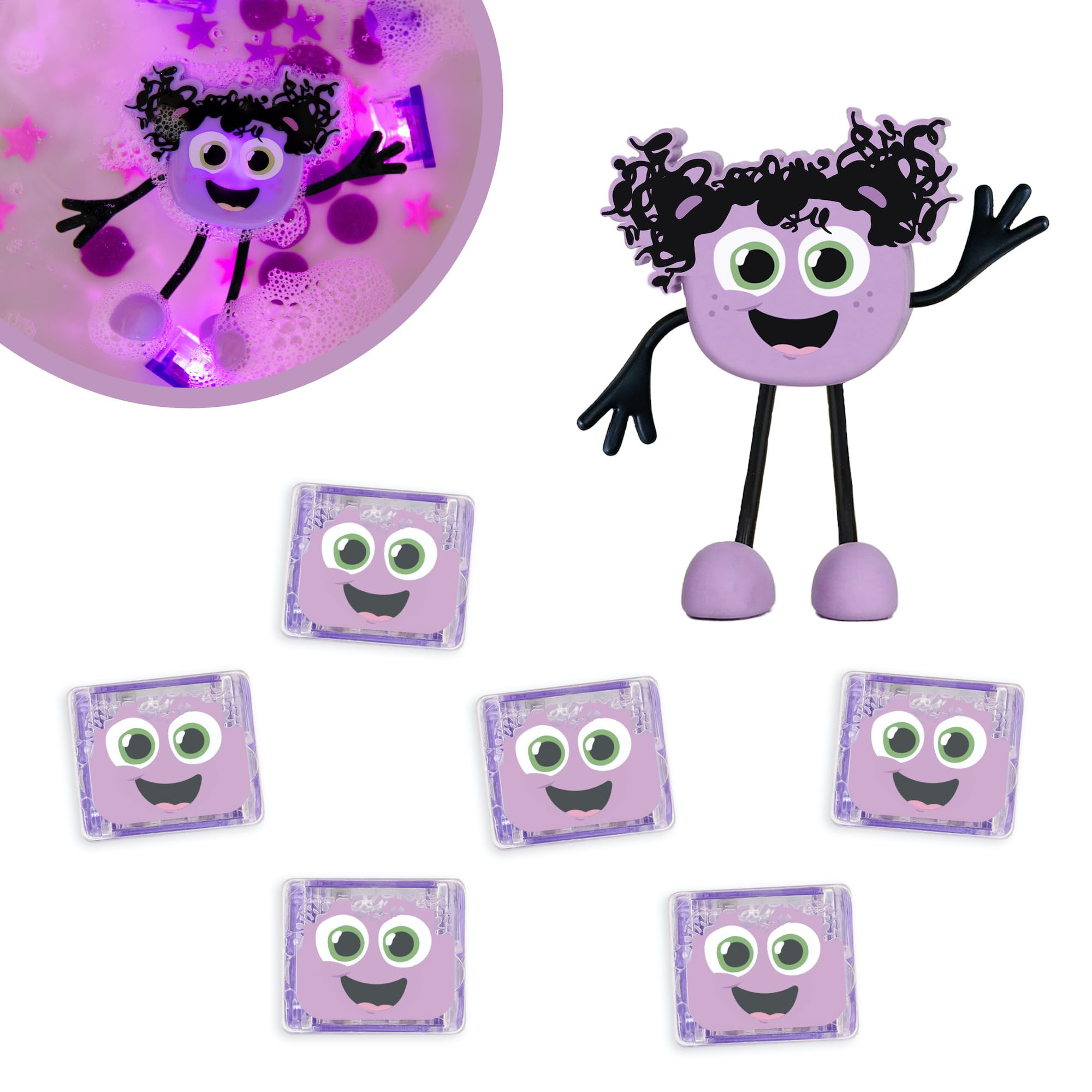 New Glo Pals Lumi Water-Activated Bath Toy with 6 Reusable Light-Up Cubes for Sensory Play | Amazon (US)