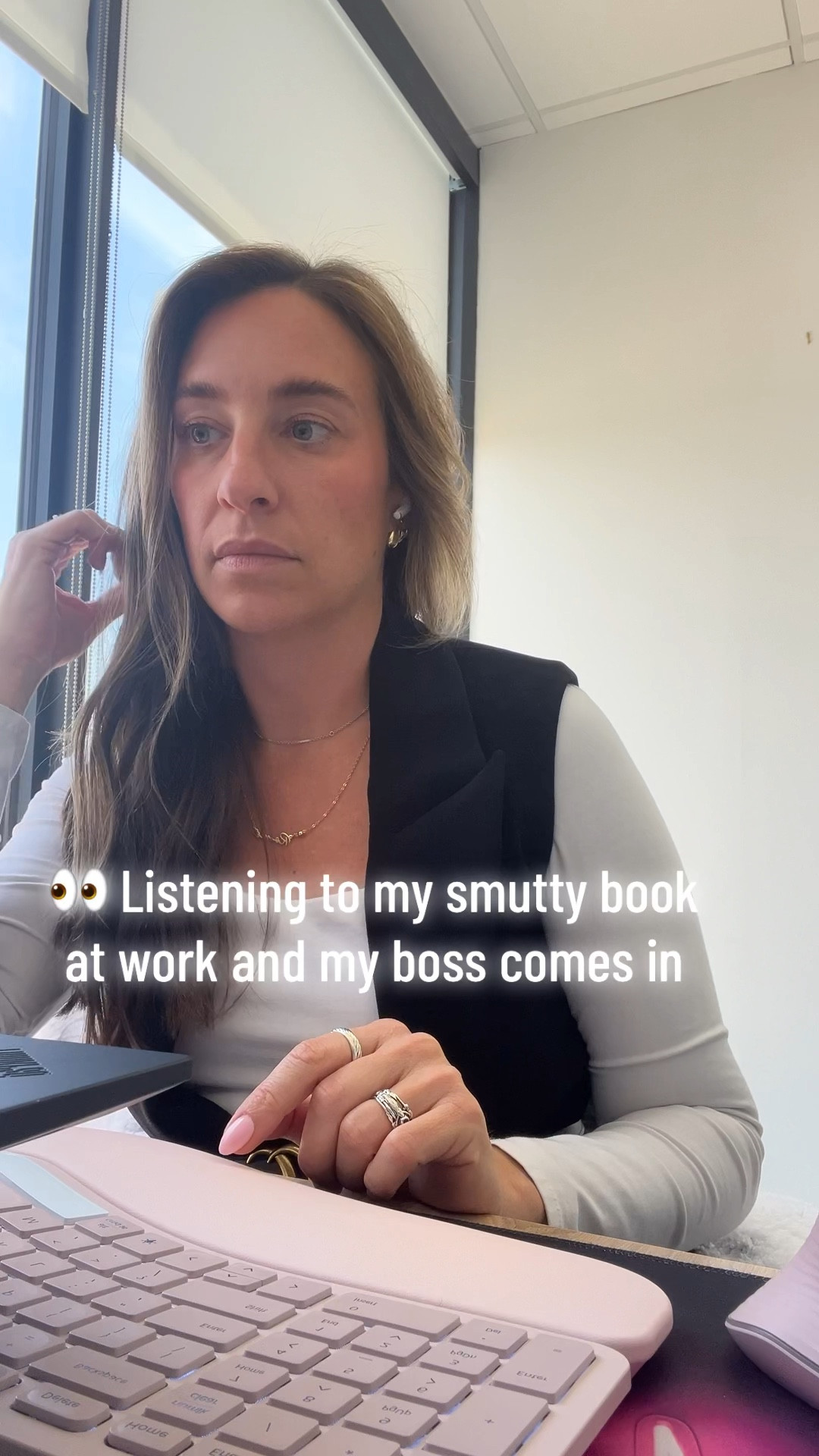 Looking innocent while listening to fictional chaos at work…

#LTKFindsUnder100 #LTKStyleTip #LTKWorkwear