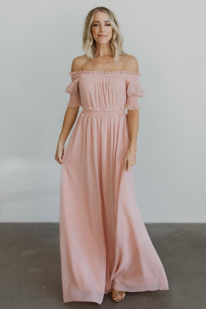 Harper Blush Smocked Maxi Dress | Baltic Born