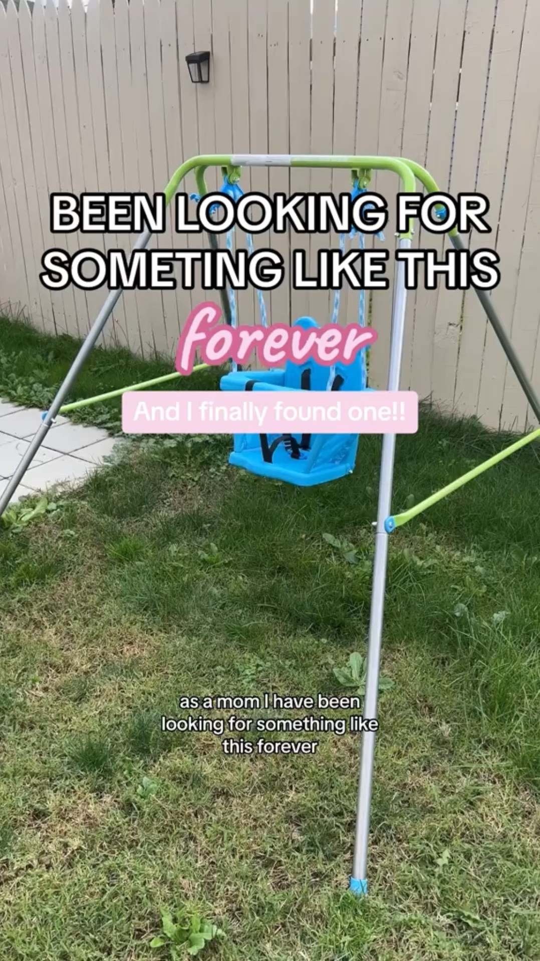 Perfect little swing set for a toddler outdoor activity or for indoors! Completely collapsible toddler toy! Great backyard idea! // toddler toys, backyard ideas, kids toys, swing set, Amazon finds, toddler outdoor activities, toddler outdoor toys, backyard fun 

#LTKfamily #LTKkids #LTKbaby