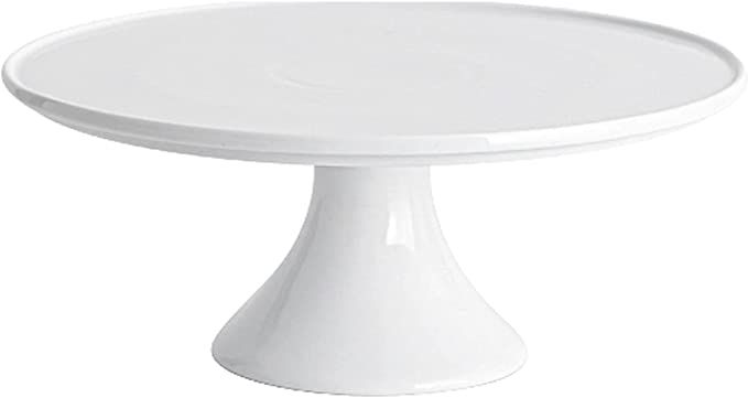 12-Inch Porcelain Cake Stand, Round Dessert Stand, Cake Stand for Dessert Table, White Round Cera... | Amazon (US)