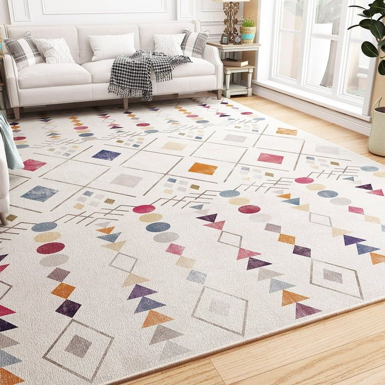 SIXHOME Boho 5x7 Area Rugs Living Room Washable Modern Indoor Carpets Non Slip Floor Rugs for Bed... | Walmart (US)