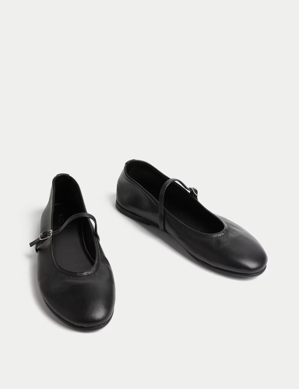 Leather Metallic Buckle Flat Ballet Pumps | Marks & Spencer (UK)