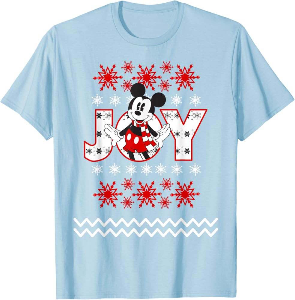 Disney Mickey Mouse Holiday Joy T-Shirt | Amazon (US)