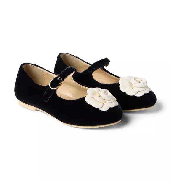 Velvet Rosette Ballet Flat | Janie and Jack
