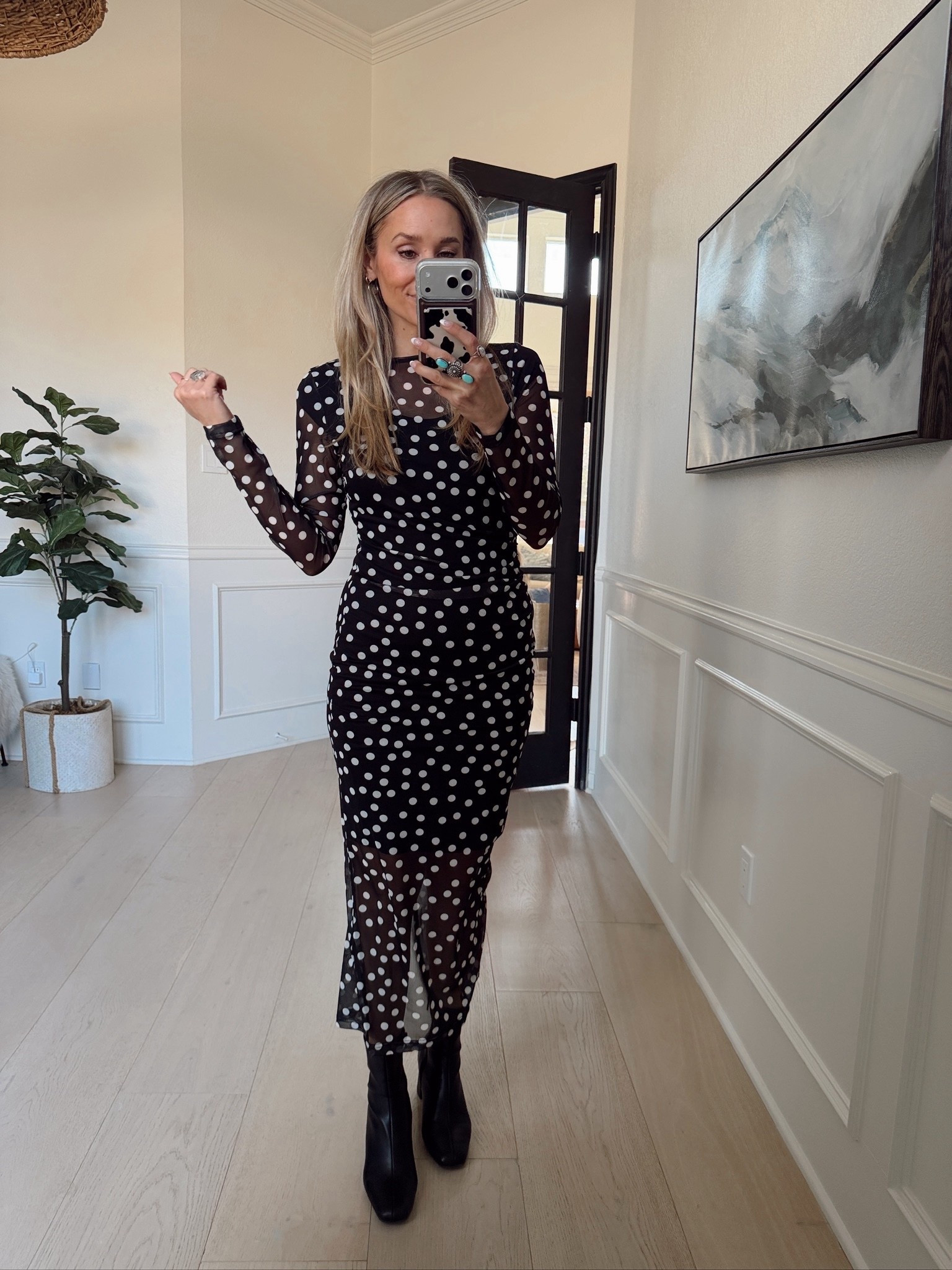 Polka dot pattern is ON TREND & this dress was a must on Amazon!🤍🖤👀 

FYI: it does come with a spaghetti strap underlining, so l added a cap sleeve underneath!

Wearing size small my tts 

#LTKWedding #LTKootd #LTKgrwm
