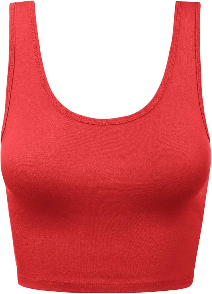 HATOPANTS Women's Sleeveless Racerback Crop Tank Top Camisole Backless Scoop Neck Shirts | Amazon (US)