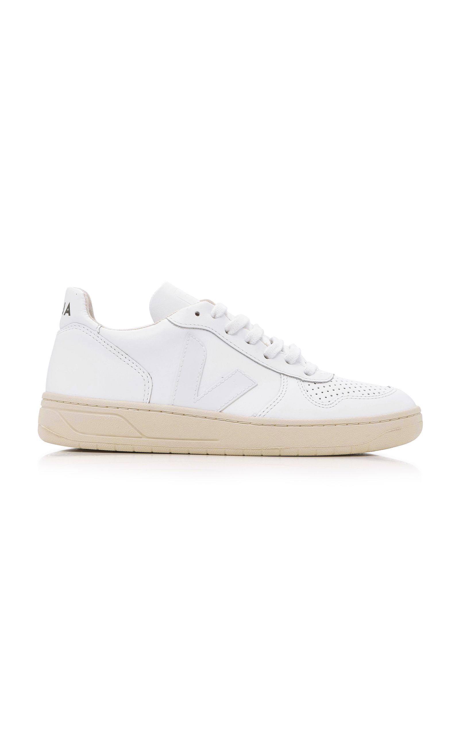 VEJA V10 White Leather Sneakers | Moda Operandi Global