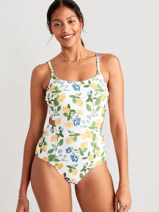 Cutout One-Piece Swimsuit for Women | Old Navy (US)