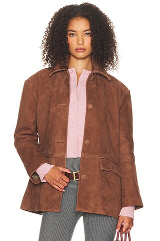 The Schoolhouse Jacket in Suede | FWRD 