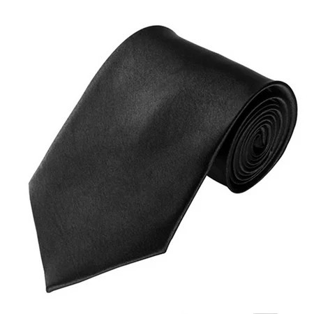 Toptie Unisex Necktie Solid Color Black Skinny Tie | Walmart (US)