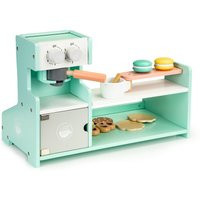 Wooden Coffee Shop Playset, Toy Machine, Play Shop, Wooden Tea Set For Kids, Sweets, Cookies, Pretend | Etsy (US)