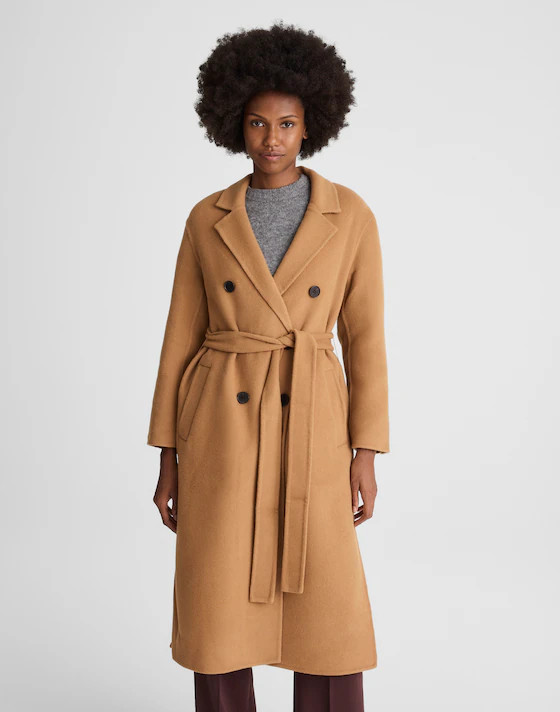 Double-Faced Brushed Long Coat | Madewell
