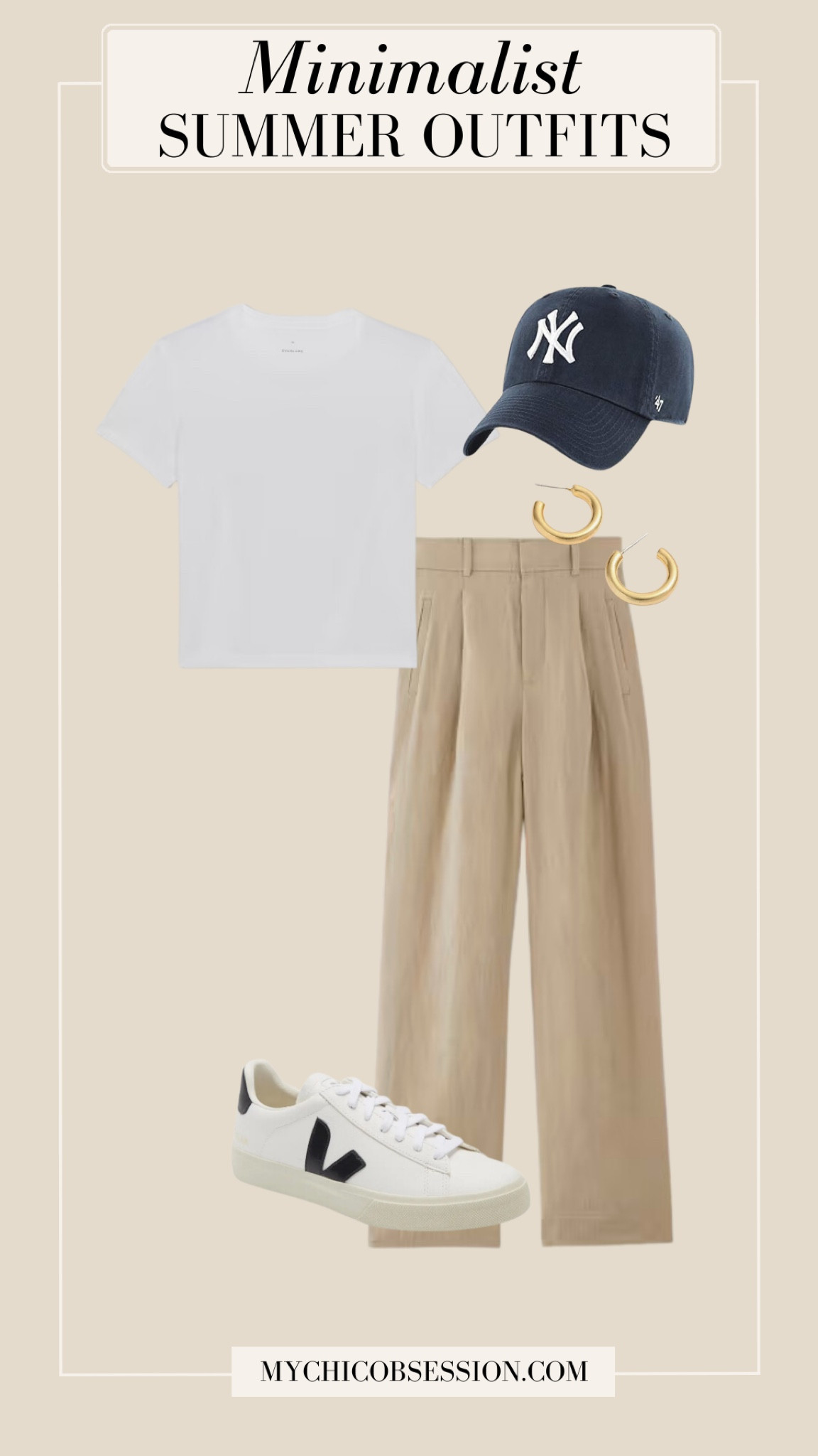 Style your linen trousers for a casual look by pairing them with a white tee, baseball cap, Veja sneakers, and gold hoops.

#LTKstyletip #LTKSeasonal #LTKshoecrush