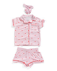 2pc Toddler Girls Heart Pajama Set With Scrunchie | Marshalls