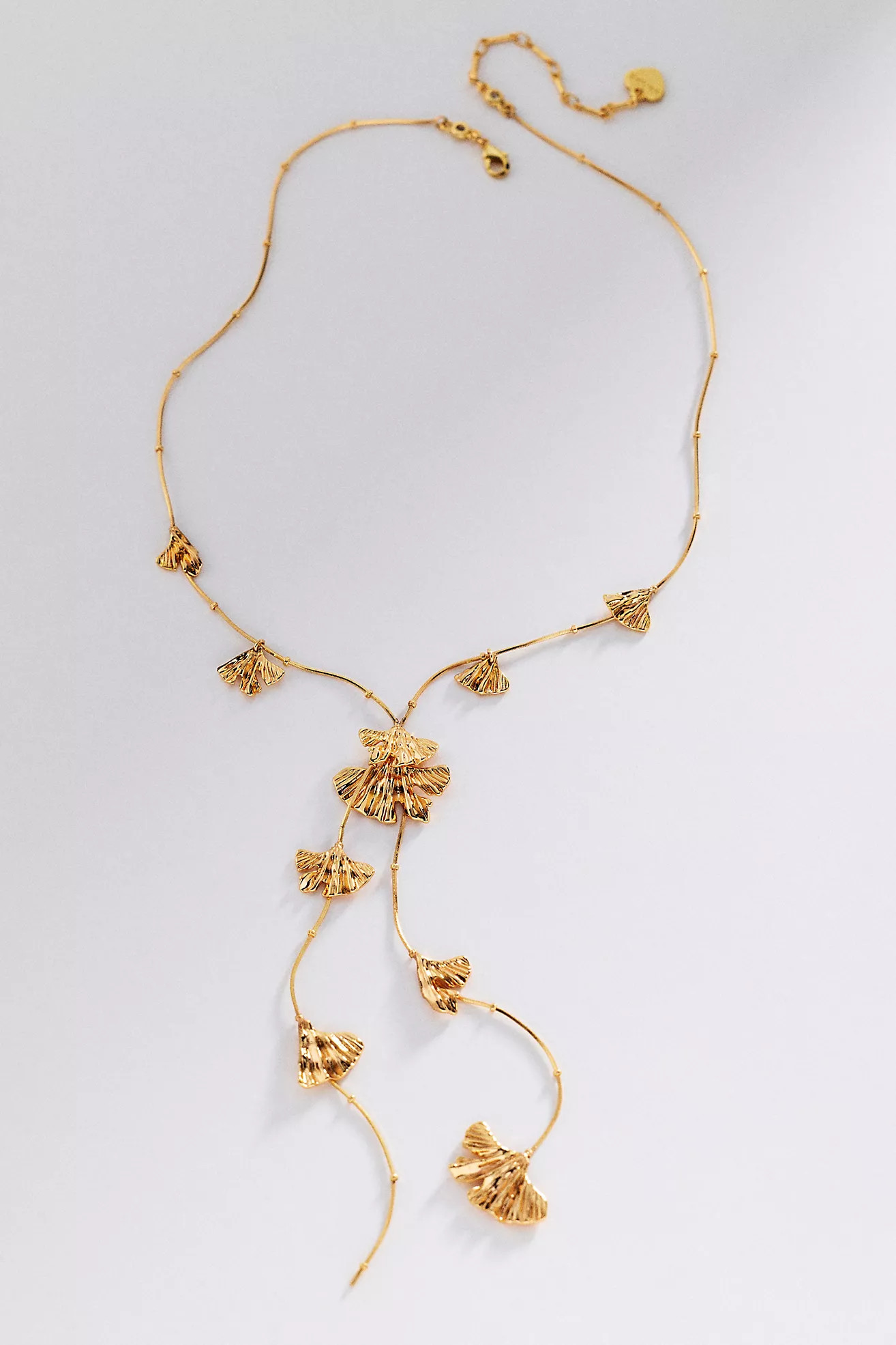 Fluttered Floral Lariat Necklace | Anthropologie (US)