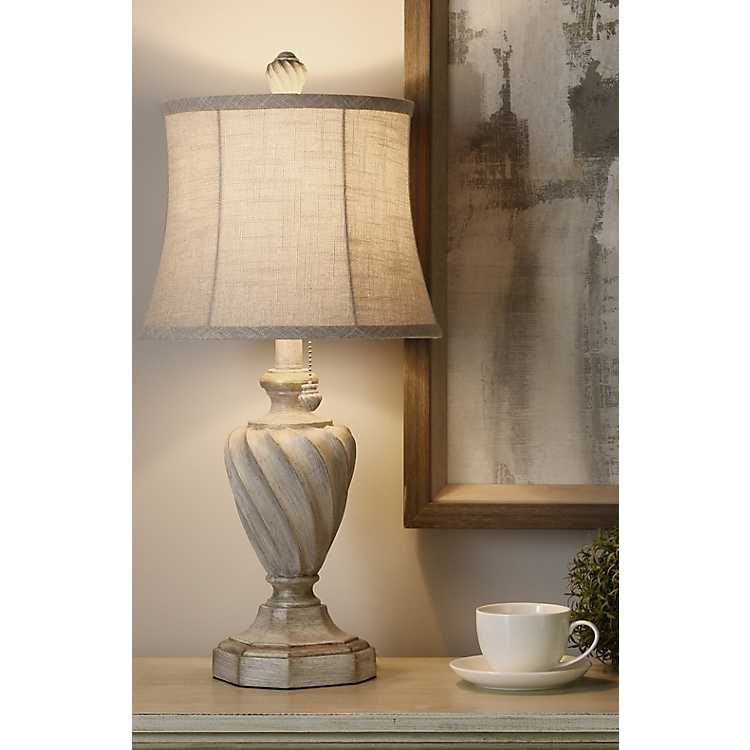 Cream and Off-White Table Lamp | Kirkland's Home