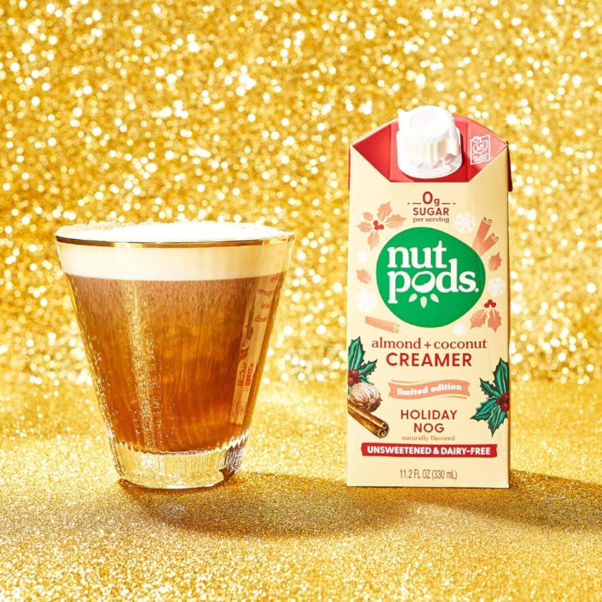 nutpods Holiday Nog, (3-Pack), Unsweetened Dairy-Free Liquid Creamer, Made from Almonds and Coconuts | Amazon (US)