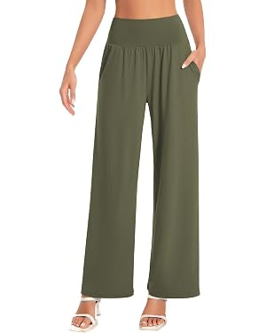BUBBLELIME Women's High Waist Wide Leg Yoga Pants Lounge Casual Sweatpants | 19"/26"/28"/30"/32"/... | Amazon (US)