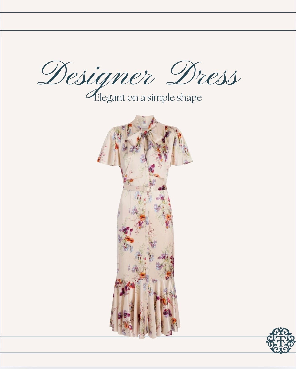 Classic and beautiful. This designer dress is now on sale and what I’m telling my friends to buy. s