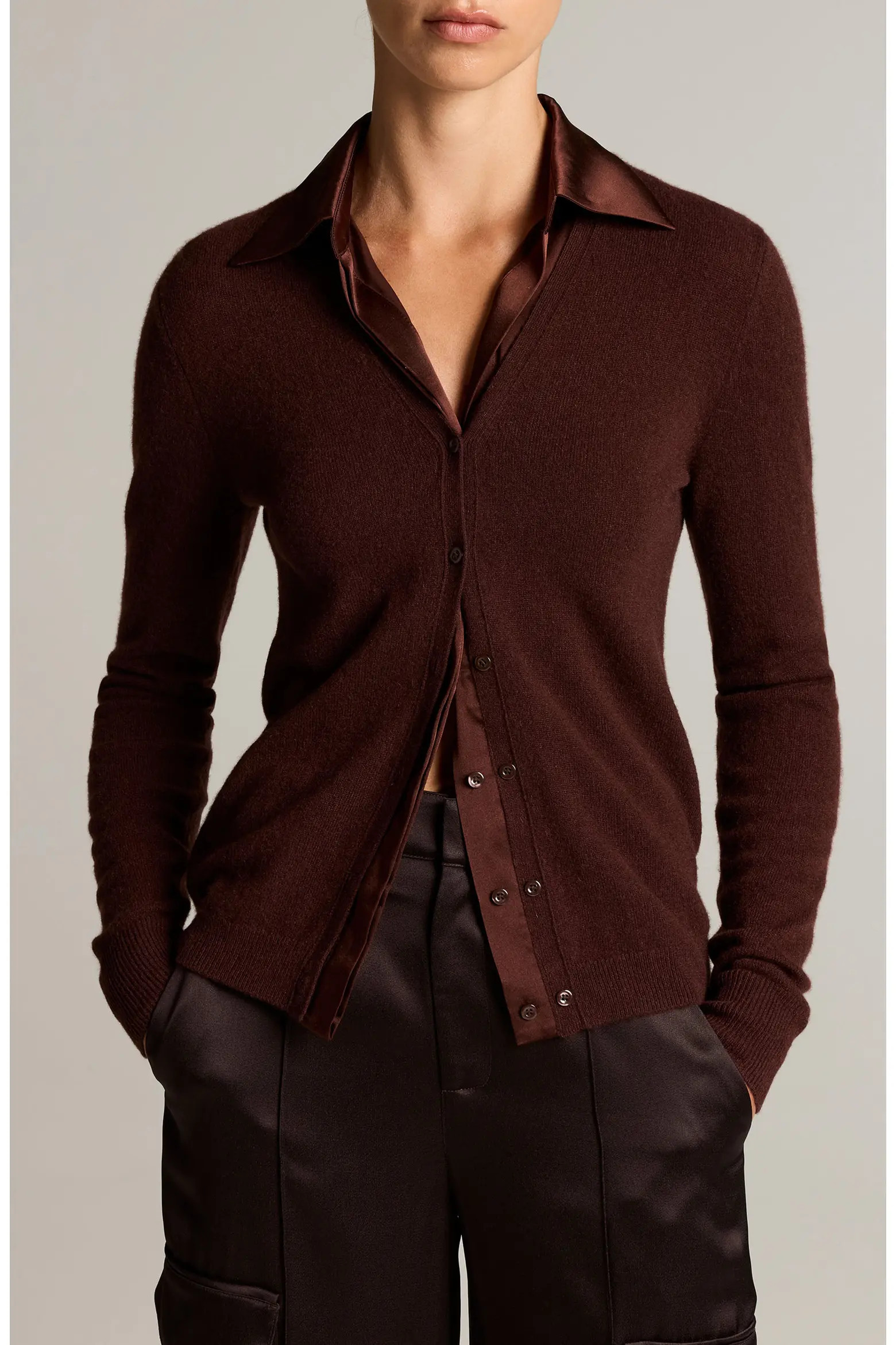 Vince Mixed Media Cashmere Cardigan (Women) | Nordstrom | Nordstrom