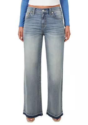 True Religion Women's Leila Wider Leg Denim Jeans, 29 | Belk